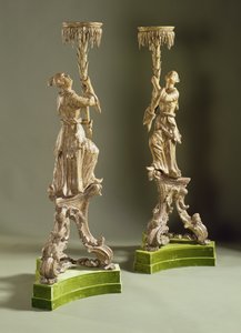 George II chinoiserie toortsen, ca. 1750